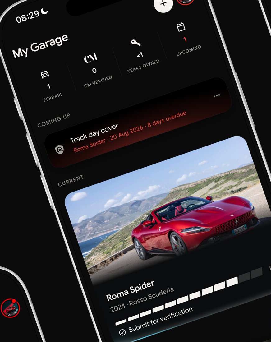 The Garage in the Club Maranello app